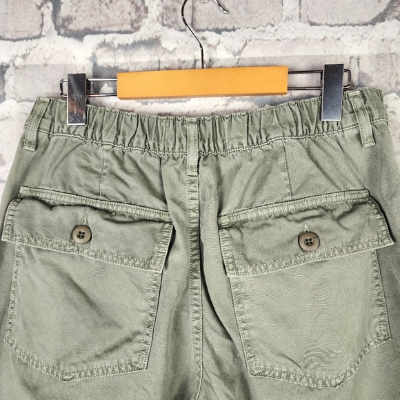 AMO Denim High Rise Utiltarian Cropped Ranger Pant Cotton Sage Green Size 29 - Picture 9 of 13